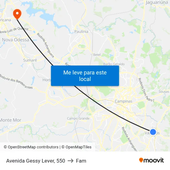 Avenida Gessy Lever, 550 to Fam map