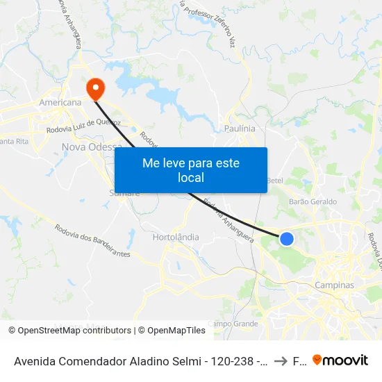 Avenida Comendador Aladino Selmi -  120-238 - Chácaras Campos Dos Amarais to Fam map
