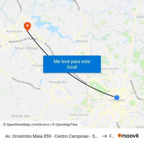 Av. Orosimbo Maia 859 - Centro Campinas - SP 13023-200 Brasil to Fam map