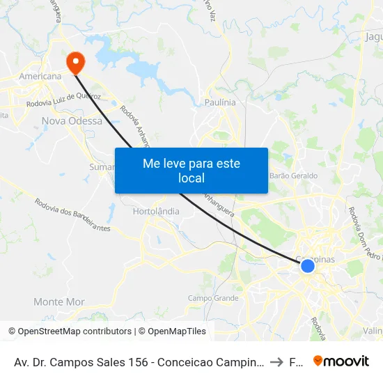 Av. Dr. Campos Sales 156 - Conceicao Campinas - SP Brasil to Fam map
