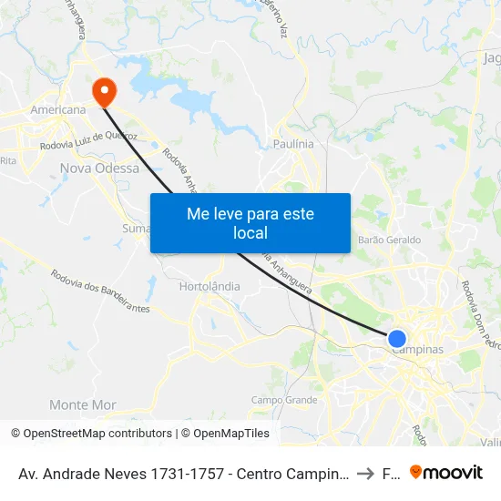 Av. Andrade Neves 1731-1757 - Centro Campinas - SP 13013-161 Brasil to Fam map