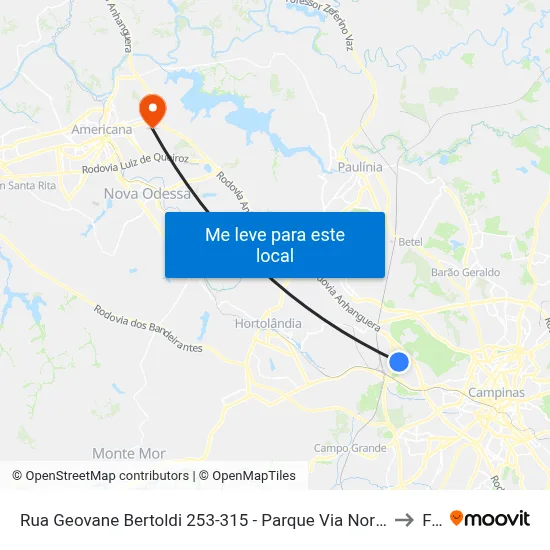 Rua Geovane Bertoldi 253-315 - Parque Via Norte Campinas - SP 13065-060 Brasil to Fam map