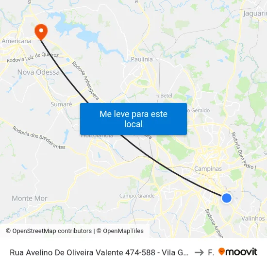 Rua Avelino De Oliveira Valente 474-588 - Vila Georgina Campinas - São Paulo 13043-805 República Federativa Do Brasil to Fam map