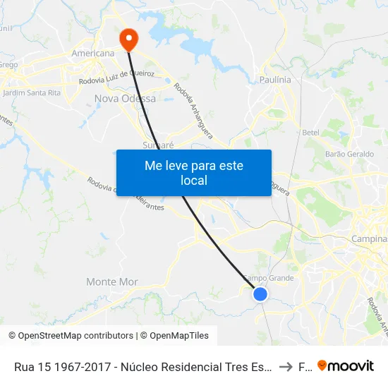Rua 15 1967-2017 - Núcleo Residencial Tres Estrelas Campinas - SP 13059-502 Brasil to Fam map