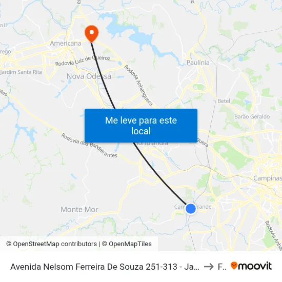 Avenida Nelsom Ferreira De Souza 251-313 - Jardim Florence Campinas - SP 13059-001 Brasil to Fam map