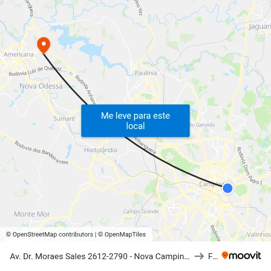 Av. Dr. Moraes Sales 2612-2790 - Nova Campinas Campinas - SP 13100-201 Brasil to Fam map