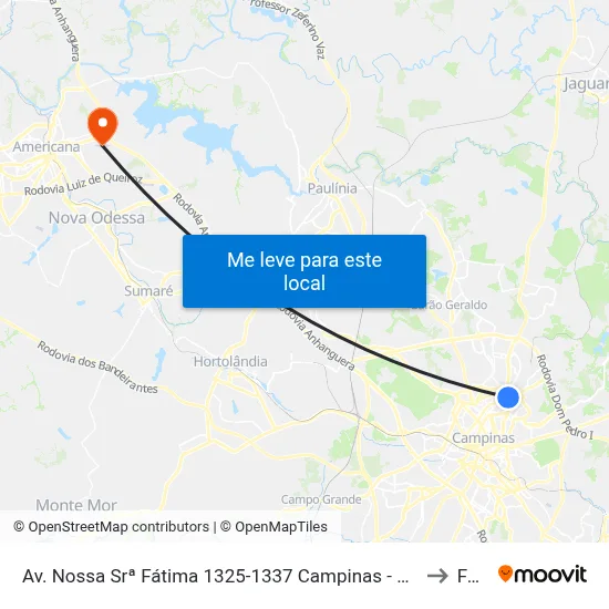 Av. Nossa Srª Fátima 1325-1337 Campinas - SP Brasil to Fam map