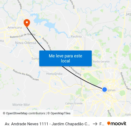 Av. Andrade Neves 1111 - Jardim Chapadão Campinas - SP Brasil to Fam map