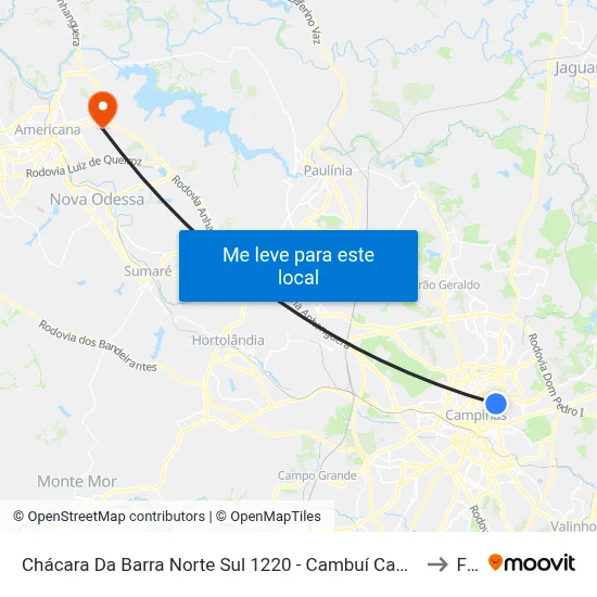 Chácara Da Barra Norte Sul 1220 - Cambuí Campinas - SP 13090-615 Brasil to Fam map