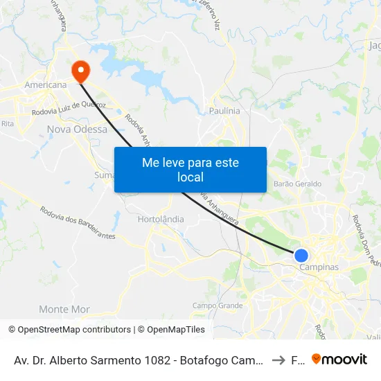 Av. Dr. Alberto Sarmento 1082 - Botafogo Campinas - SP 13070-011 Brasil to Fam map