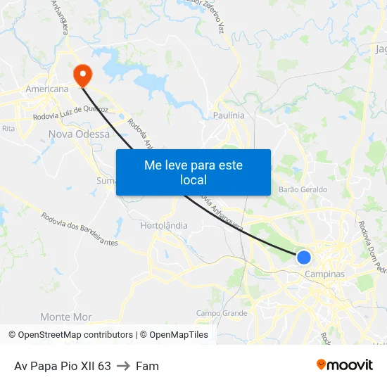 Av Papa Pio XII 63 to Fam map
