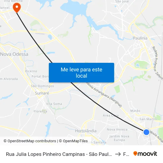Rua Julia Lopes Pinheiro Campinas - São Paulo 13067 Brasil to Fam map