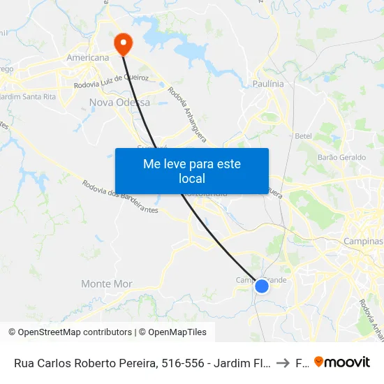 Rua Carlos Roberto Pereira, 516-556 - Jardim Florence Campinas - SP 13059-020 Brasil to Fam map