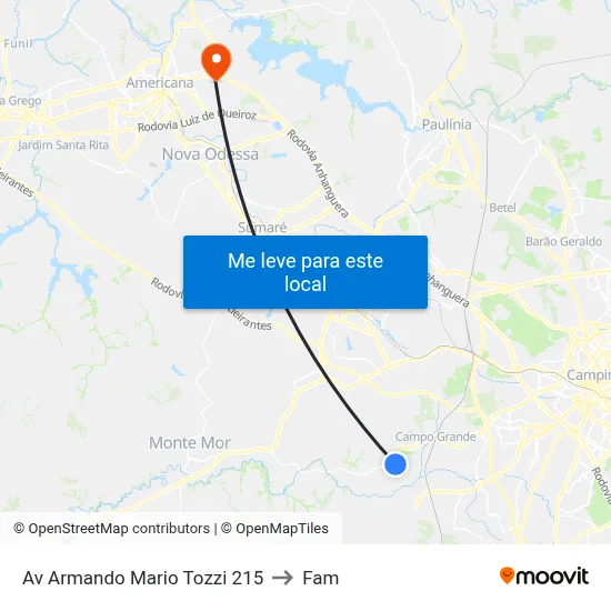 Av Armando Mario Tozzi 215 to Fam map