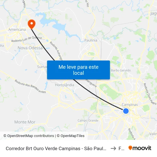 Corredor Brt Ouro Verde Campinas - São Paulo 13036 Brasil to Fam map