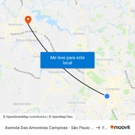 Avenida Das Amoreiras Campinas - São Paulo 13036-225 Brasil to Fam map