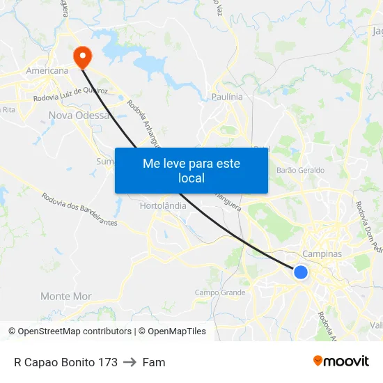 R Capao Bonito 173 to Fam map