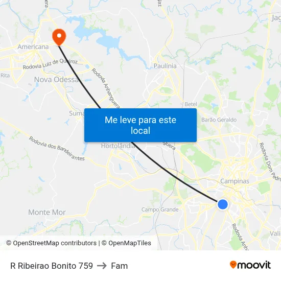 R Ribeirao Bonito 759 to Fam map