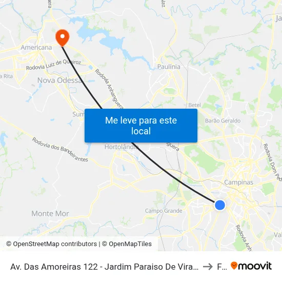 Av. Das Amoreiras 122 - Jardim Paraiso De Viracopos Campinas - SP 13052-205 Brasil to Fam map