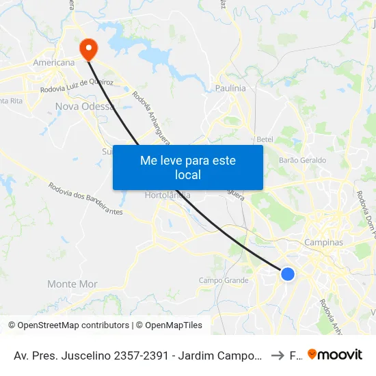 Av. Pres. Juscelino 2357-2391 - Jardim Campos Eliseos Campinas - SP 13060-858 Brasil to Fam map