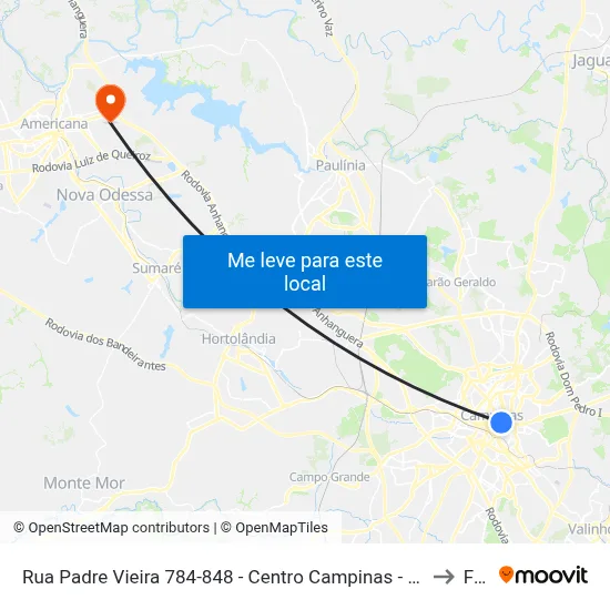 Rua Padre Vieira 784-848 - Centro Campinas - SP 13015-300 Brasil to Fam map