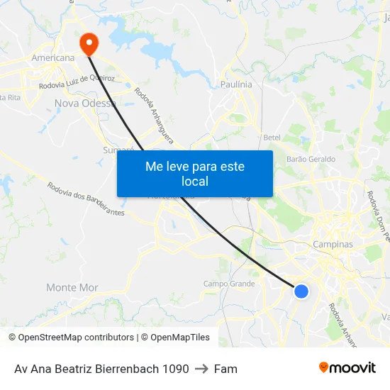 Av Ana Beatriz Bierrenbach 1090 to Fam map