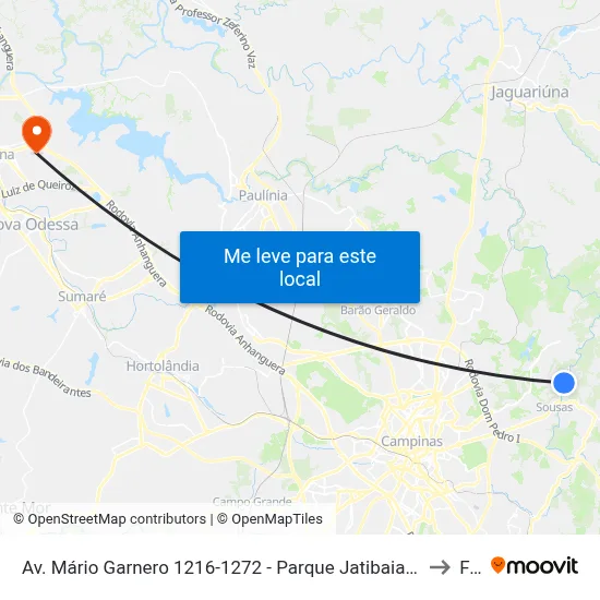 Av. Mário Garnero 1216-1272 - Parque Jatibaia (Sousas) Campinas - SP Brasil to Fam map