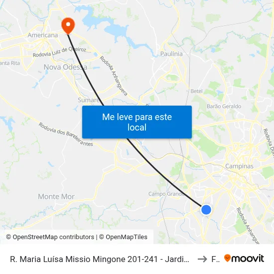 R. Maria Luísa Missio Mingone 201-241 - Jardim Amoreiras Campinas - SP 13050-660 Brasil to Fam map