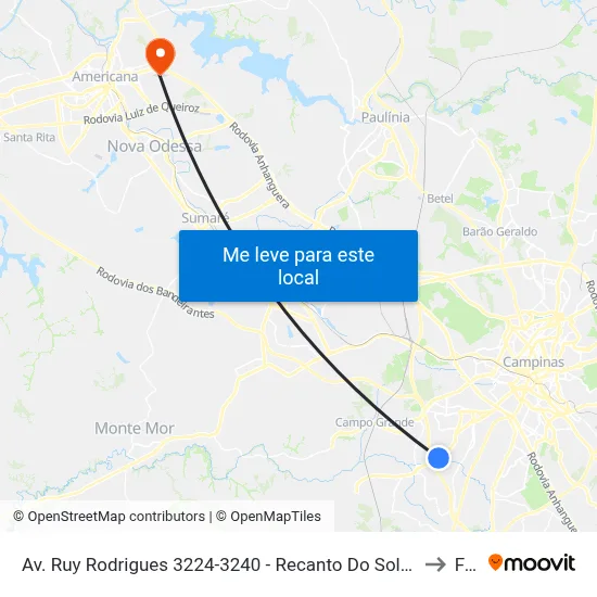 Av. Ruy Rodrigues 3224-3240 - Recanto Do Sol I Campinas - SP Brasil to Fam map