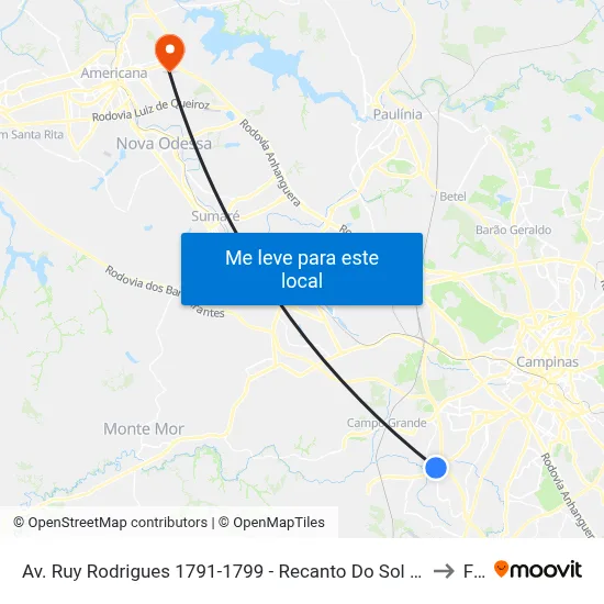 Av. Ruy Rodrigues 1791-1799 - Recanto Do Sol I Campinas - SP 13056-679 Brasil to Fam map