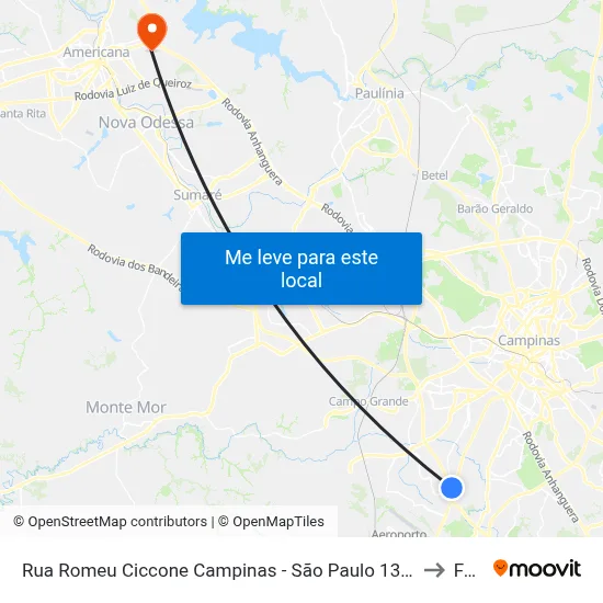Rua Romeu Ciccone Campinas - São Paulo 13053 Brasil to Fam map