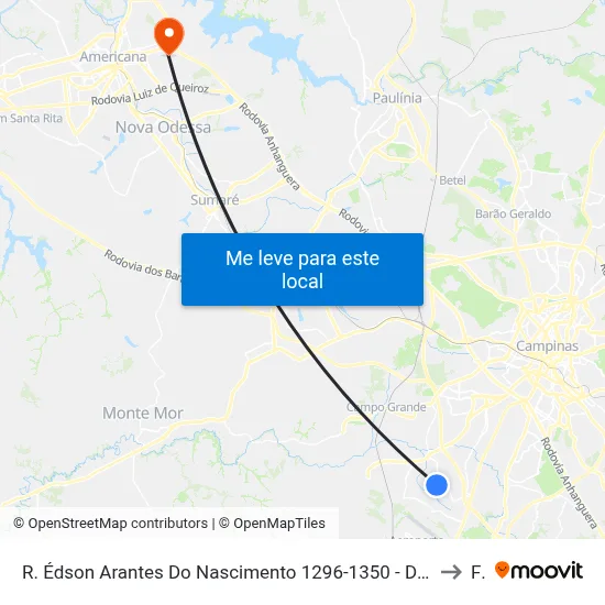 R. Édson Arantes Do Nascimento 1296-1350 - Dic VI (Conjunto Hab. Santo Dias Silva) Campinas - SP 13054-635 Brasil to Fam map