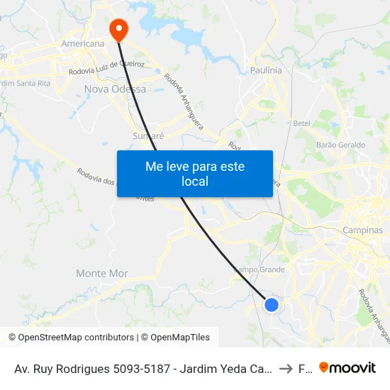 Av. Ruy Rodrigues 5093-5187 - Jardim Yeda Campinas - SP 13060-646 Brasil to Fam map