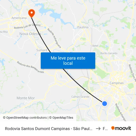 Rodovia Santos Dumont Campinas - São Paulo 13051 Brasil to Fam map