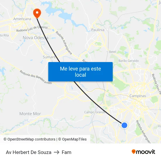 Av Herbert De Souza to Fam map