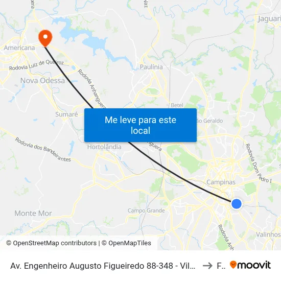 Av. Engenheiro Augusto Figueiredo 88-348 - Vila Progresso Campinas - SP 13045-603 Brasil to Fam map