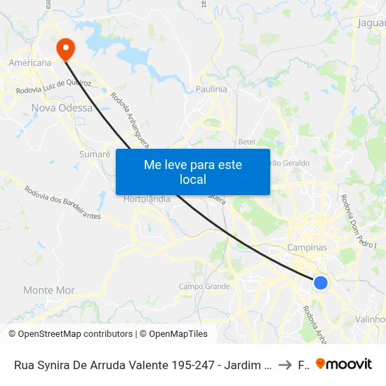Rua Synira De Arruda Valente 195-247 - Jardim Dos Oliveiras Campinas - SP 13044-260 Brasil to Fam map