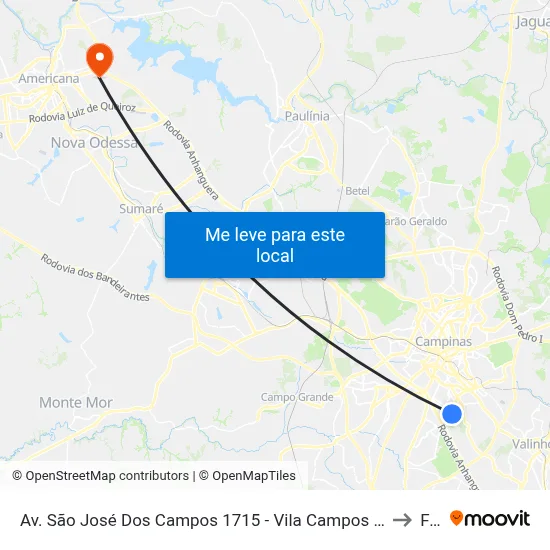 Av. São José Dos Campos 1715 - Vila Campos Sales Campinas - SP Brasil to Fam map