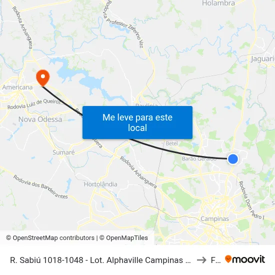 R. Sabiú 1018-1048 - Lot. Alphaville Campinas Campinas - SP 13098-319 Brasil to Fam map