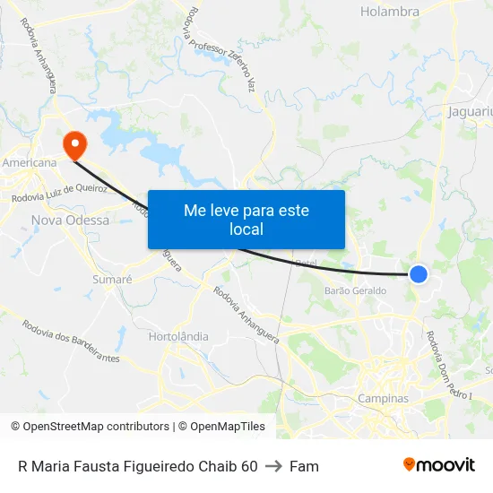 R Maria Fausta Figueiredo Chaib 60 to Fam map