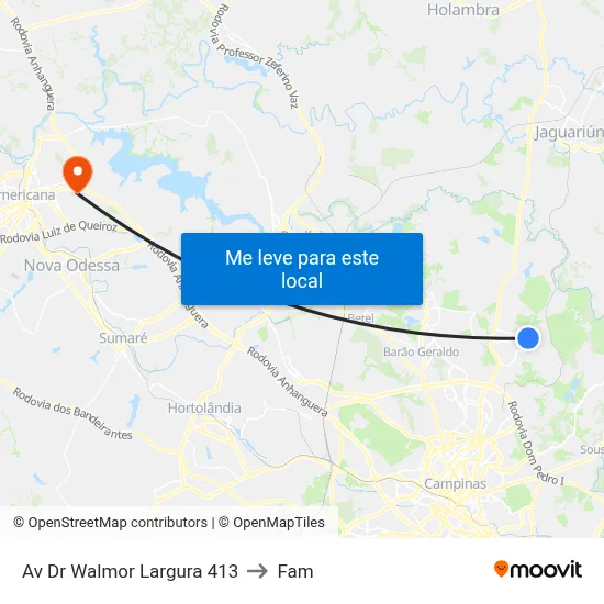 Av Dr Walmor Largura 413 to Fam map