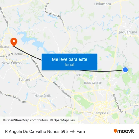 R Angela De Carvalho Nunes 595 to Fam map