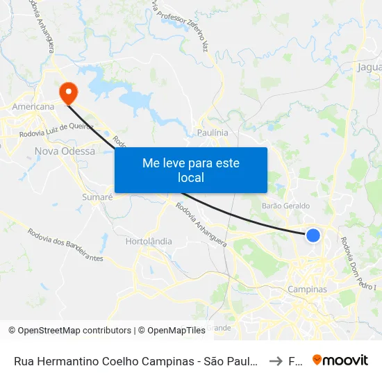 Rua Hermantino Coelho Campinas - São Paulo 13087 Brasil to Fam map