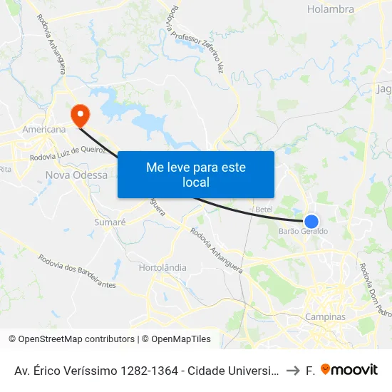 Av. Érico Veríssimo 1282-1364 - Cidade Universitária Campinas - SP Brasil - Cidade Universitária Campinas - SP 13083-851 Brasil to Fam map