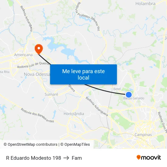 R Eduardo Modesto 198 to Fam map