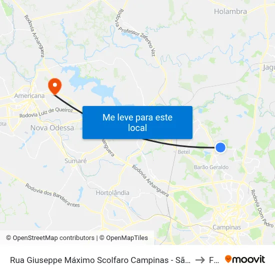 Rua Giuseppe Máximo Scolfaro Campinas - São Paulo 13083 Brasil to Fam map