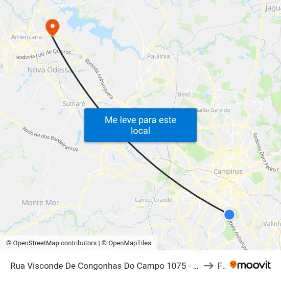 Rua Visconde De Congonhas Do Campo 1075 - Jardim Nova Europa Campinas - SP 13040-701 Brasil to Fam map