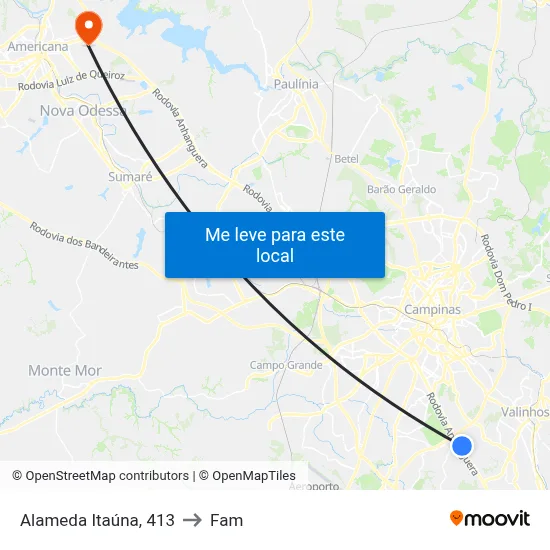 Alameda Itaúna, 413 to Fam map