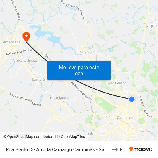 Rua Bento De Arruda Camargo Campinas - São Paulo 13088 Brasil to Fam map