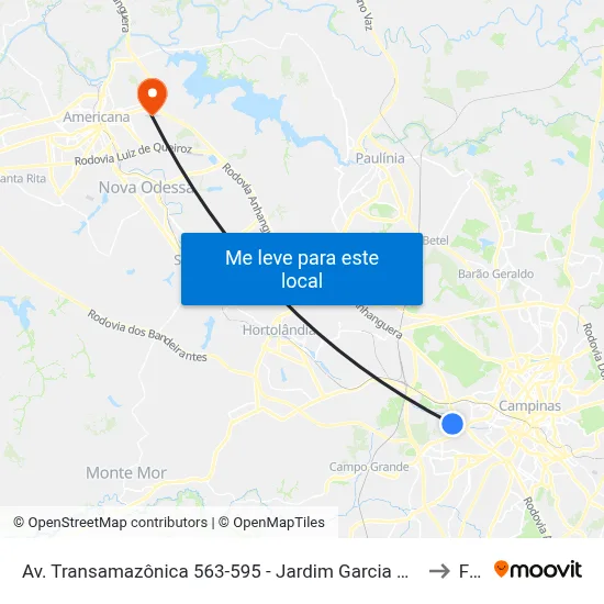 Av. Transamazônica 563-595 - Jardim Garcia Campinas - SP Brasil to Fam map